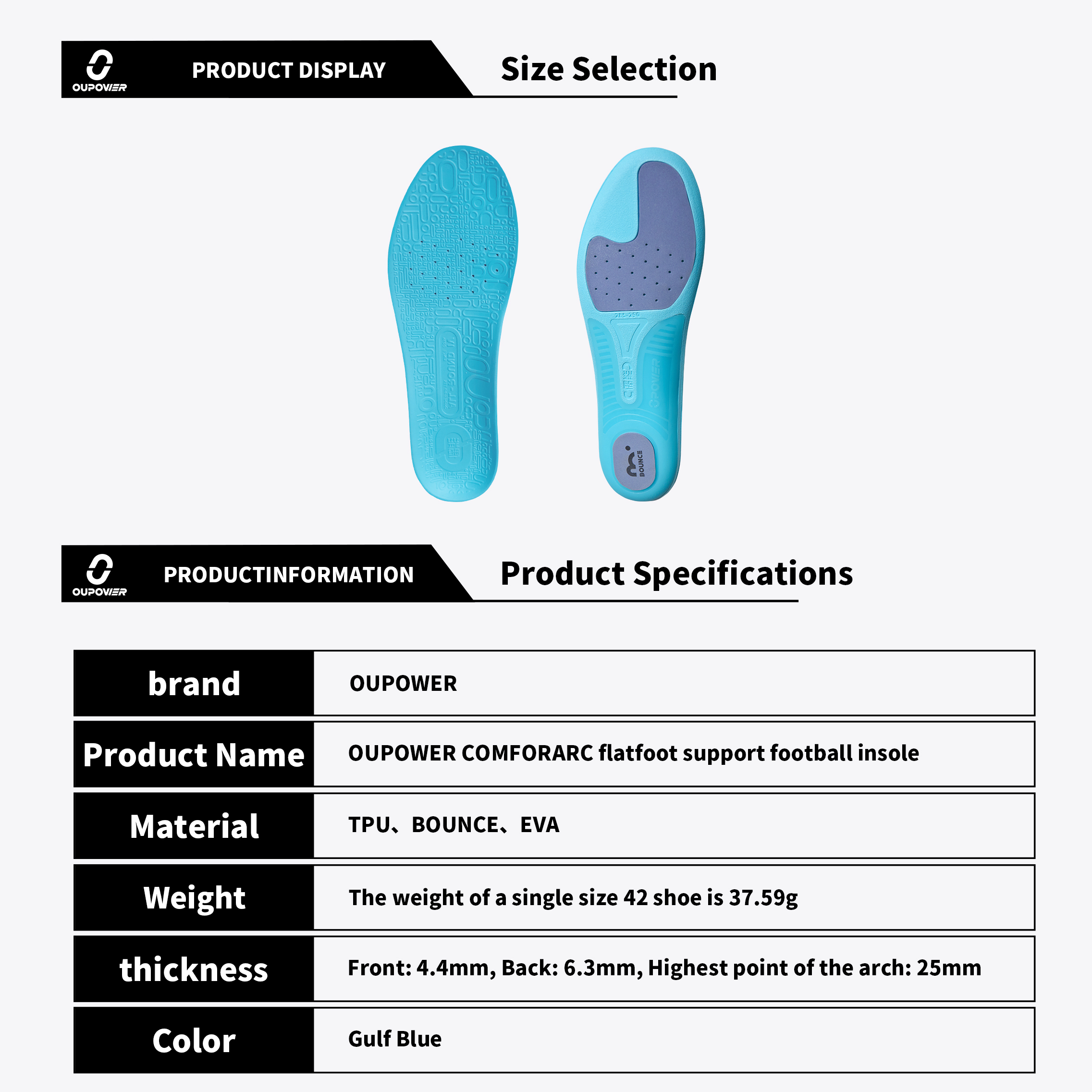 COMFORARC 1.0 Football Insole Professional