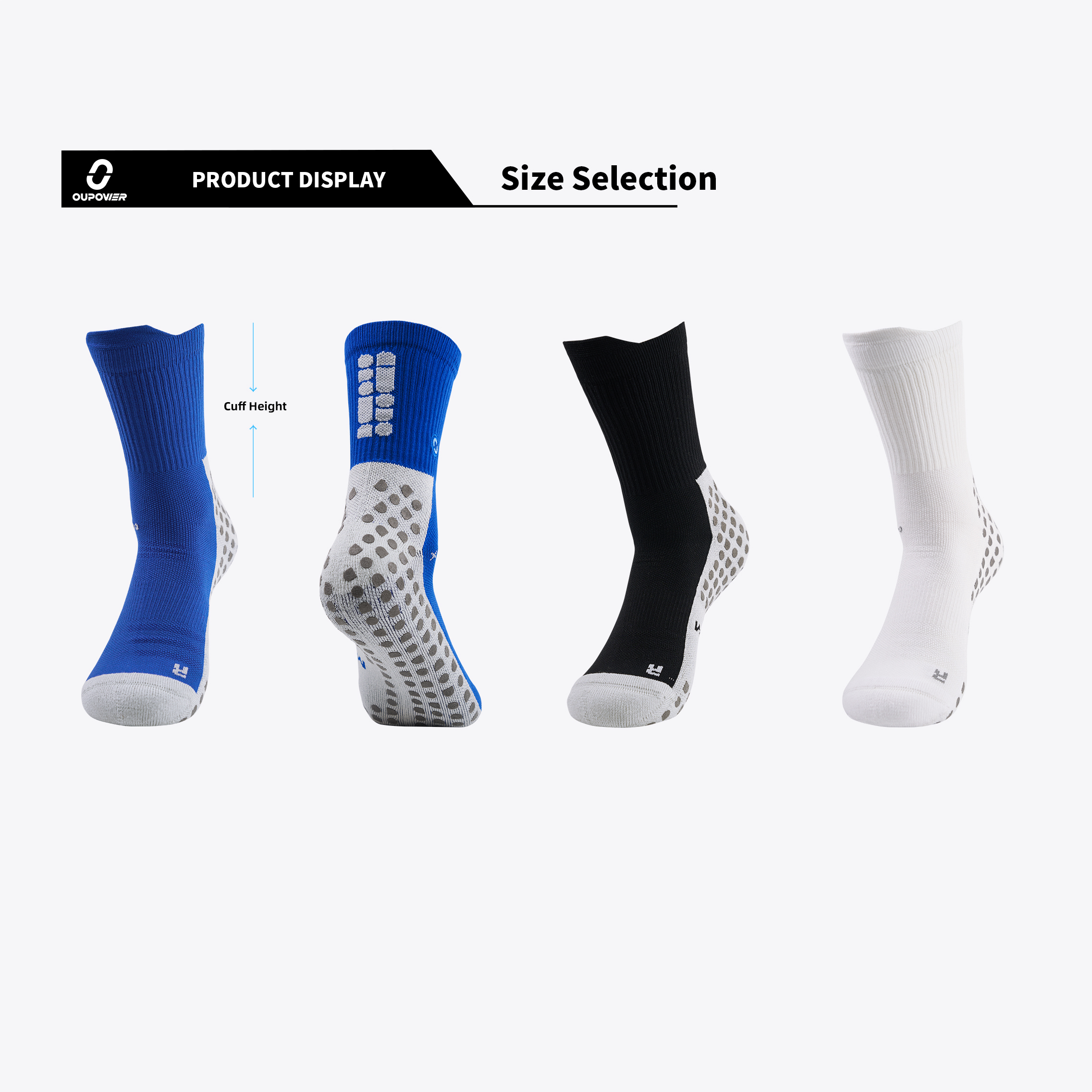 OUSOX Athletic Anti-Sclip Crew Socks