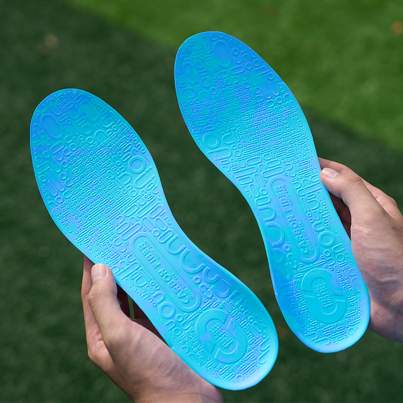 OUPOWER 4C Carbon Plate Soccer Insoles, Anti-Torsion Support, Anti-Slip Football Boots Insole