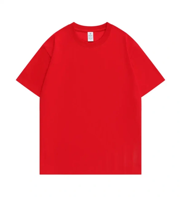 NEWMI 230g 100% Cotton T-Shirt Men Slightly Dropped Shoulder Crew Neck Casual Basic Tee Heavyweight Tops