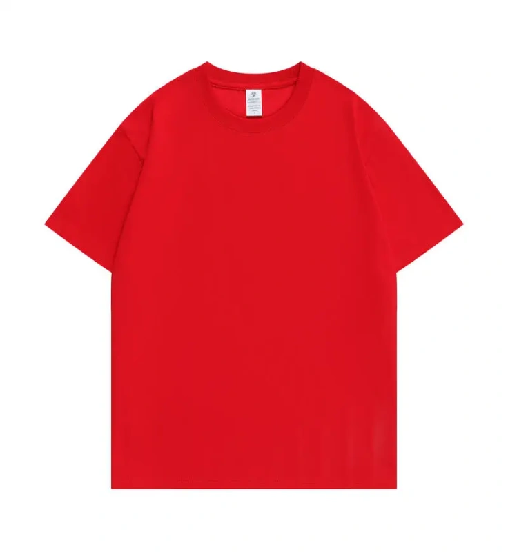 NEWMI 230g 100% Cotton T-Shirt Men Slightly Dropped Shoulder Crew Neck Casual Basic Tee Heavyweight Tops