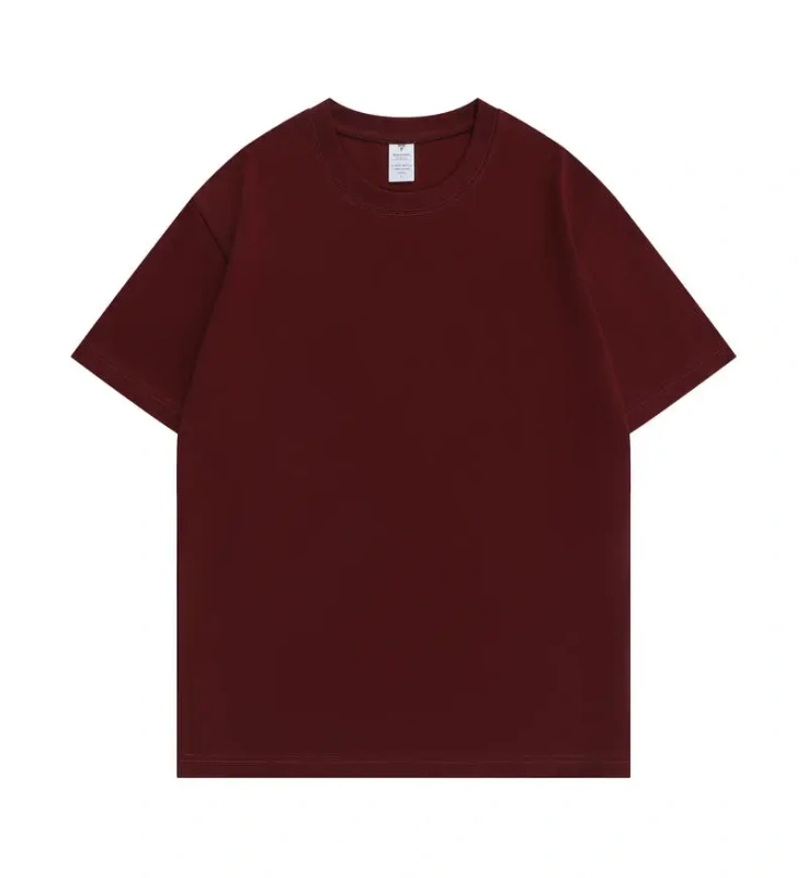 NEWMI 230g 100% Cotton T-Shirt Men Slightly Dropped Shoulder Crew Neck Casual Basic Tee Heavyweight Tops