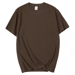 210g 100% Cotton Men's T-shirt Solid Color Round Neck Half Sleeve Loose Casual T-shirt MRMT 2026 Brand New Bottoming Men Shirt