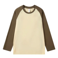 Pure Cotton Long-sleeved Men's T-shirt Loose Splicing Shoulder Sleeves US Style Retro Bottoming Shirt Man T shirt Tops Tees