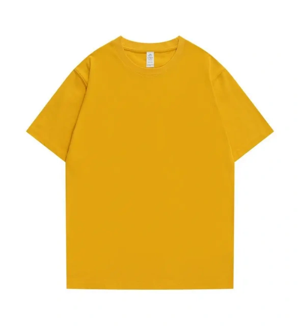 NEWMI 230g 100% Cotton T-Shirt Men Slightly Dropped Shoulder Crew Neck Casual Basic Tee Heavyweight Tops