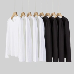 MRMT 2026 Brand New Men's T Shirt Cotton 95% Long-sleeved Round-collar Solid-color Men T-shirt for Male Man Tops Tshirt Tees