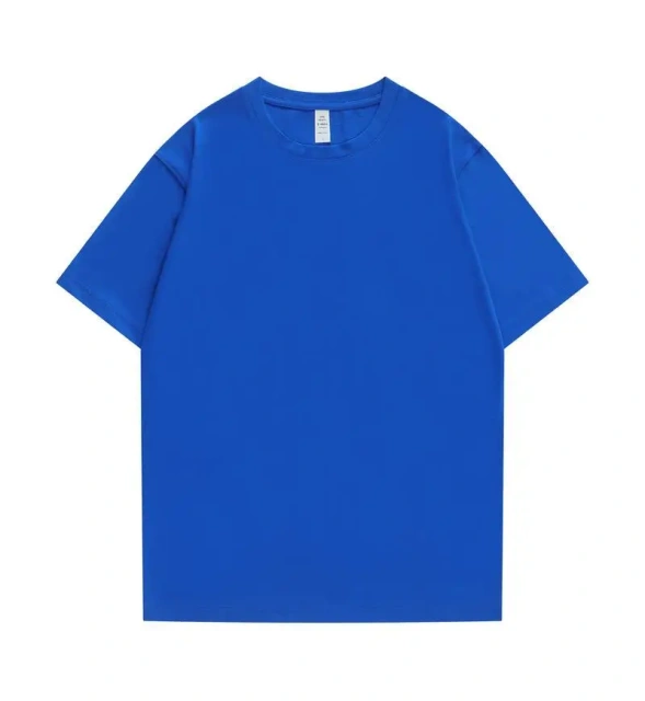 NEWMI 230g 100% Cotton T-Shirt Men Slightly Dropped Shoulder Crew Neck Casual Basic Tee Heavyweight Tops