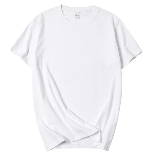 210g 100% Cotton Men's T-shirt Solid Color Round Neck Half Sleeve Loose Casual T-shirt MRMT 2026 Brand New Bottoming Men Shirt