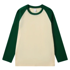 Pure Cotton Long-sleeved Men's T-shirt Loose Splicing Shoulder Sleeves US Style Retro Bottoming Shirt Man T shirt Tops Tees