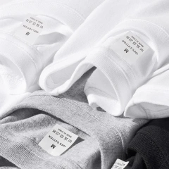 210g 100% Cotton Men's T-shirt Solid Color Round Neck Half Sleeve Loose Casual T-shirt MRMT 2026 Brand New Bottoming Men Shirt