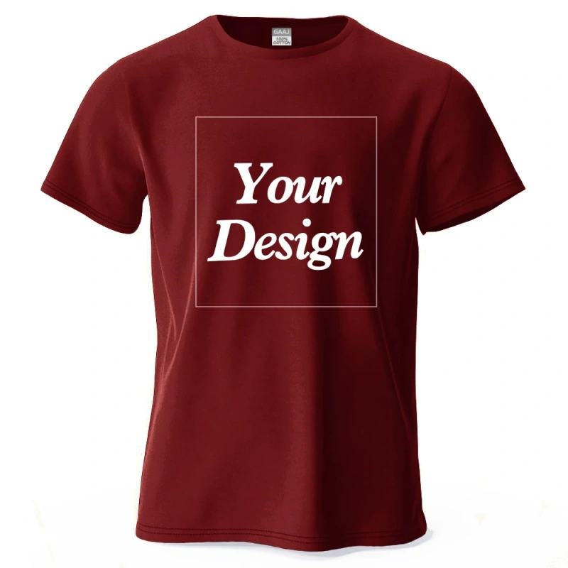 Custom T-shirt Print 100% Cotton Tee Men Women Customized T-shirt Diy Your Own Design Photo Text Unisex Tops Personalized Gift