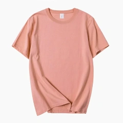 210g 100% Cotton Men's T-shirt Solid Color Round Neck Half Sleeve Loose Casual T-shirt MRMT 2026 Brand New Bottoming Men Shirt