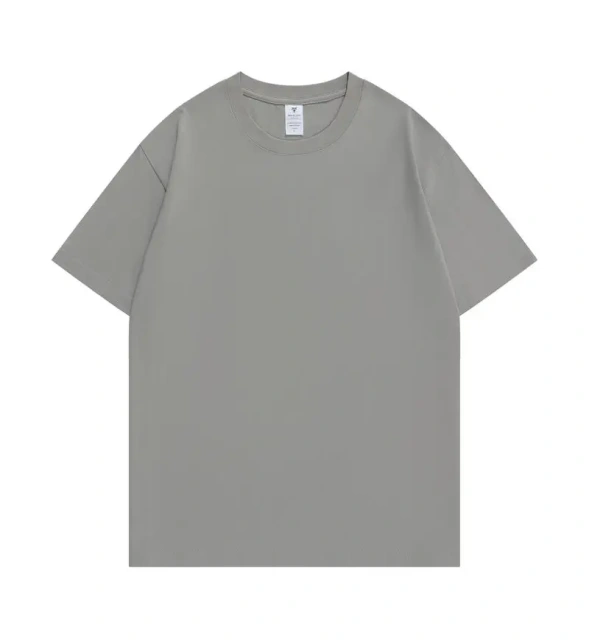 NEWMI 230g 100% Cotton T-Shirt Men Slightly Dropped Shoulder Crew Neck Casual Basic Tee Heavyweight Tops