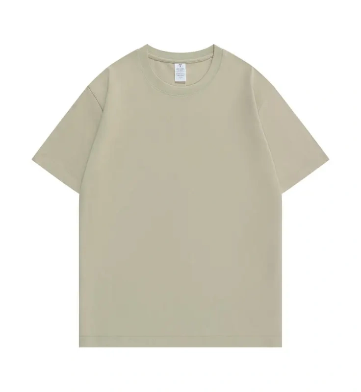 NEWMI 230g 100% Cotton T-Shirt Men Slightly Dropped Shoulder Crew Neck Casual Basic Tee Heavyweight Tops