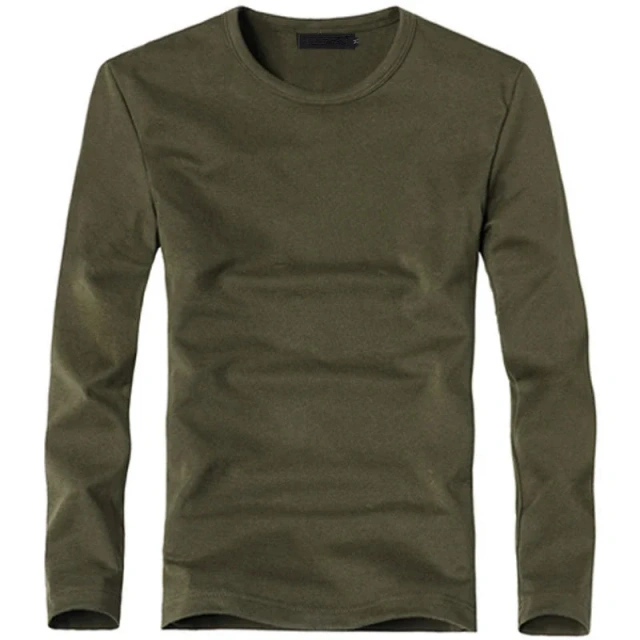 2026 Elastic Mens T-Shirt V-Neck Long Sleeve Men T Shirt for Male T-Shirts Man Clothing TShirt Brand Tops Tees