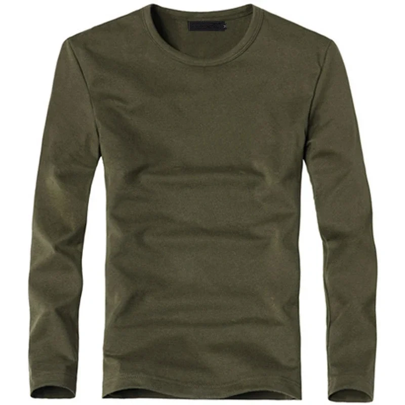 2026 Elastic Mens T-Shirt V-Neck Long Sleeve Men T Shirt for Male T-Shirts Man Clothing TShirt Brand Tops Tees