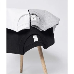 210g 100% Cotton Men's T-shirt Solid Color Round Neck Half Sleeve Loose Casual T-shirt MRMT 2026 Brand New Bottoming Men Shirt
