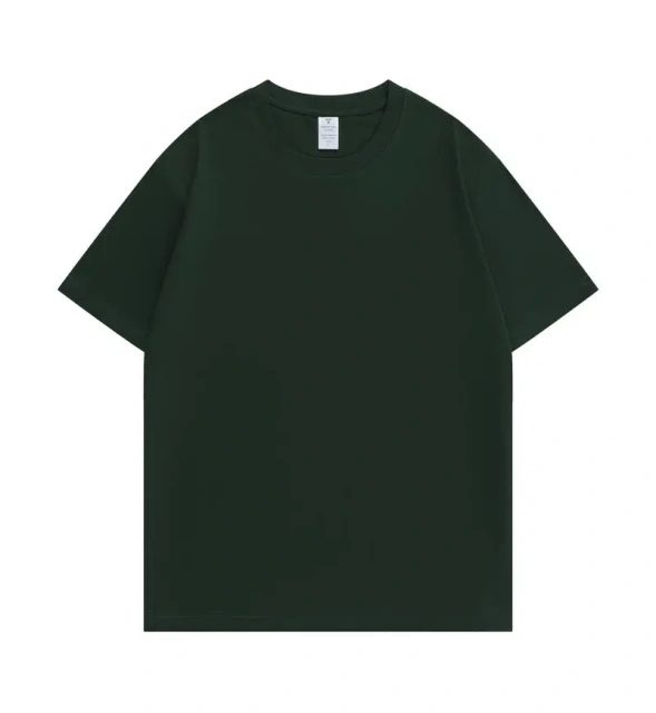 NEWMI 230g 100% Cotton T-Shirt Men Slightly Dropped Shoulder Crew Neck Casual Basic Tee Heavyweight Tops