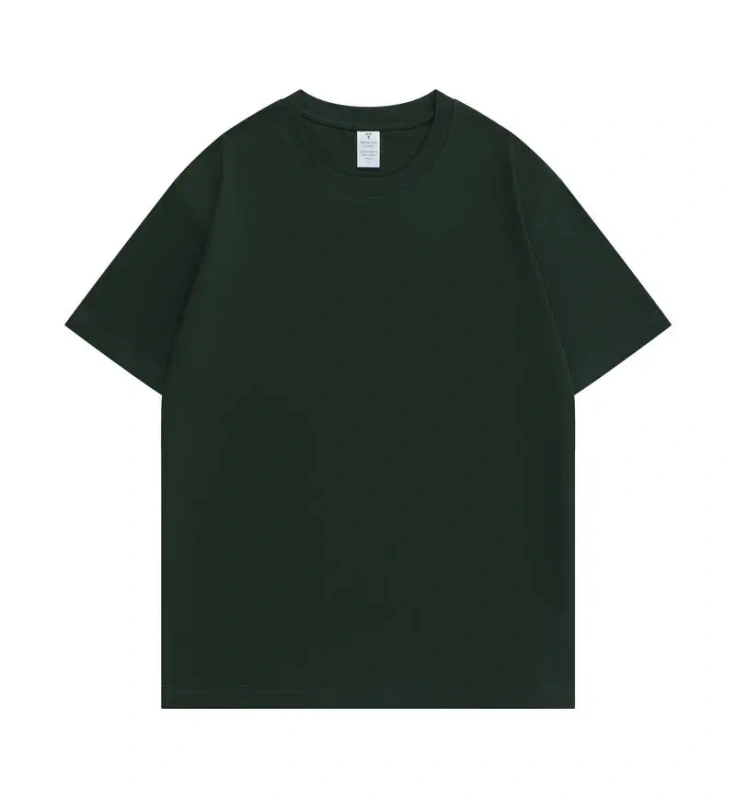 NEWMI 230g 100% Cotton T-Shirt Men Slightly Dropped Shoulder Crew Neck Casual Basic Tee Heavyweight Tops
