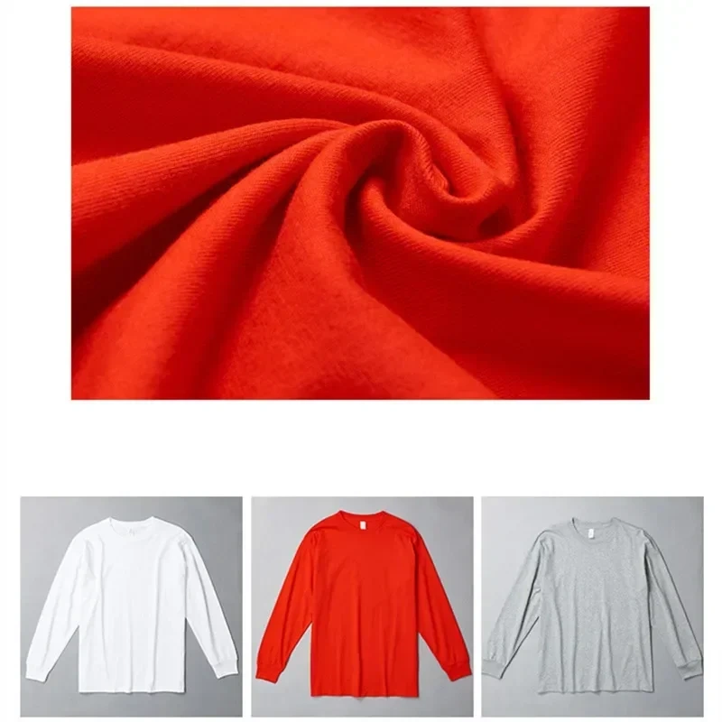 MRMT 2026 Brand New Men's Casual Cotton Long Sleeved T Shirt Combed Cotton 200g Solid Color Round Neck Bottoming Shirt