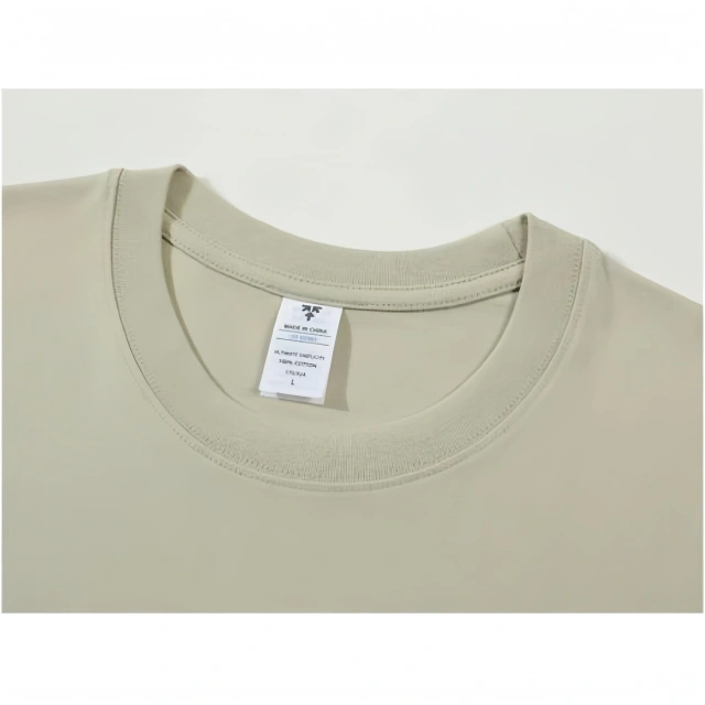 NEWMI 230g 100% Cotton T-Shirt Men Slightly Dropped Shoulder Crew Neck Casual Basic Tee Heavyweight Tops
