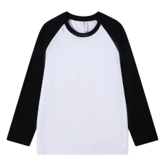 Pure Cotton Long-sleeved Men's T-shirt Loose Splicing Shoulder Sleeves US Style Retro Bottoming Shirt Man T shirt Tops Tees
