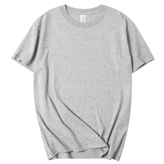 210g 100% Cotton Men's T-shirt Solid Color Round Neck Half Sleeve Loose Casual T-shirt MRMT 2026 Brand New Bottoming Men Shirt