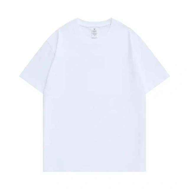 NEWMI 230g 100% Cotton T-Shirt Men Slightly Dropped Shoulder Crew Neck Casual Basic Tee Heavyweight Tops