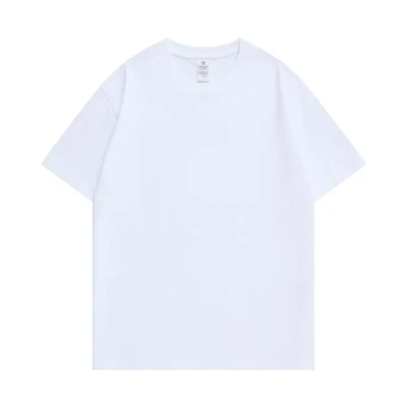 NEWMI 230g 100% Cotton T-Shirt Men Slightly Dropped Shoulder Crew Neck Casual Basic Tee Heavyweight Tops