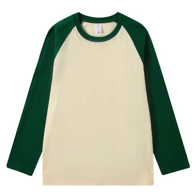 Pure Cotton Long-sleeved Men's T-shirt Loose Splicing Shoulder Sleeves US Style Retro Bottoming Shirt Man T shirt Tops Tees