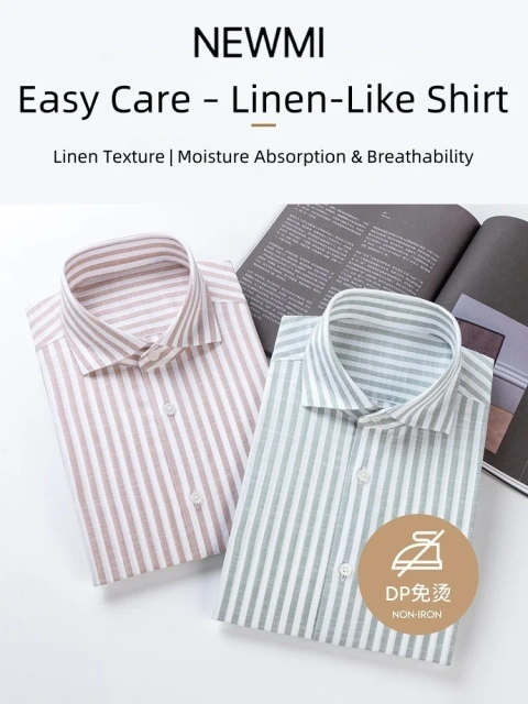 NEWMI 2026 New Men's Italian Casual Shirt Windsor Collar 81.9% Cotton 18% Lyocell Soft Breathable Male Daily Wear Tops Hot Sale