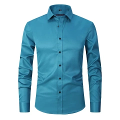 6XL  8XL 44-125KG White Men Shirt Dress Long Sleeve Oversize - Wrinkle Free Business Casual Solid Color Large Size Luxury