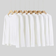 MRMT 2026 Brand New Men's T Shirt Cotton 95% Long-sleeved Round-collar Solid-color Men T-shirt for Male Man Tops Tshirt Tees
