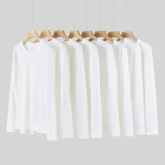 MRMT 2026 Brand New Men's T Shirt Cotton 95% Long-sleeved Round-collar Solid-color Men T-shirt for Male Man Tops Tshirt Tees