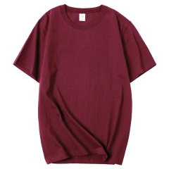 210g 100% Cotton Men's T-shirt Solid Color Round Neck Half Sleeve Loose Casual T-shirt MRMT 2026 Brand New Bottoming Men Shirt