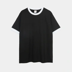 230G Heavy Cotton Contrasting Men T-shirt Short-sleeved Splicing Men's T shirt Youth Bottoming Tops Tees Shirt