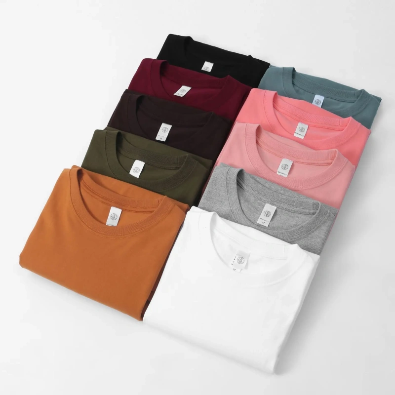 Heavy 210g Cotton Breathable Round Neck Short-sleeved T-shirt Loose Summer Men's Top Tees