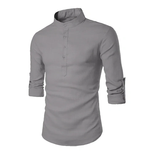 King Billion New Men's Cotton Linen Shirt Loose Tops Long Sleeve Tee Shirt Spring Autumn Men Shirts