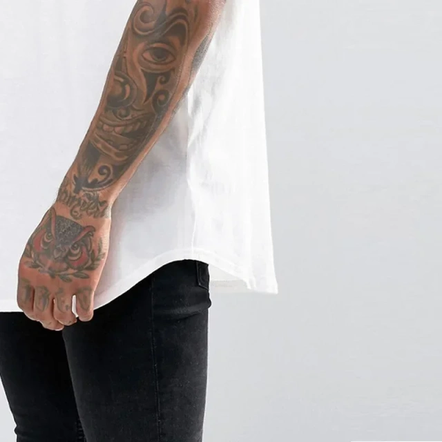 2026 MRMT High Street Arc Hem Mens T Shirt High Quality Cotton Men T-Shirt Lengthened Over Size Man Tops Tees For Male Tshirt