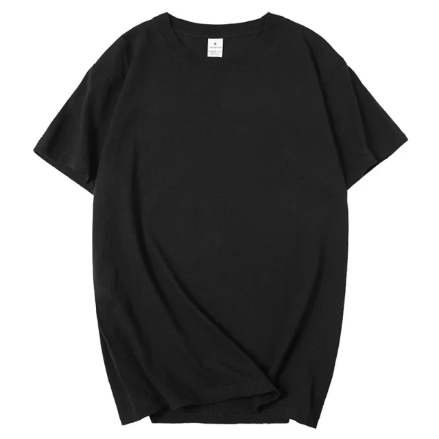 210g 100% Cotton Men's T-shirt Solid Color Round Neck Half Sleeve Loose Casual T-shirt MRMT 2026 Brand New Bottoming Men Shirt
