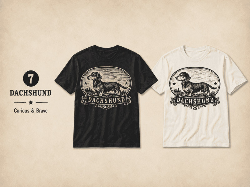VINTAGE DOG TEE - DACHSHUND