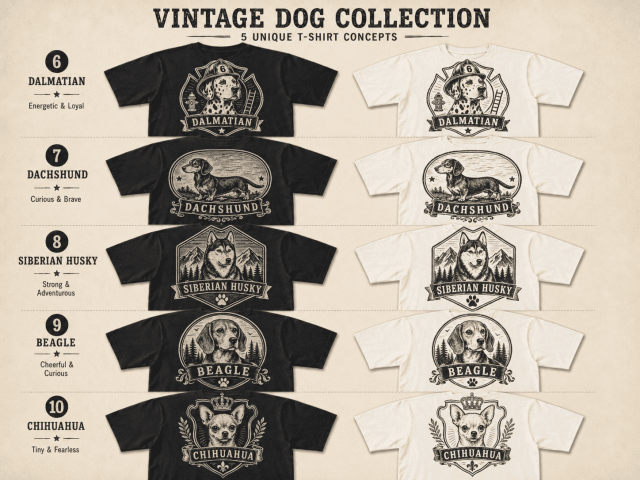 VINTAGE DOG TEE - DACHSHUND