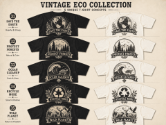 VINTAGE ECO TEE - WILD PLANET