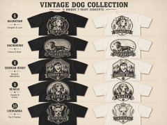 VINTAGE DOG TEE - SIBERIAN HUSKY