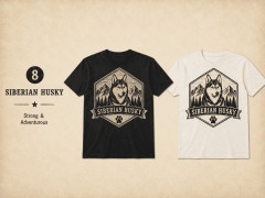 VINTAGE DOG TEE - SIBERIAN HUSKY