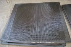 perforated metal grid