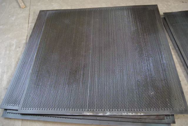 perforated metal grid