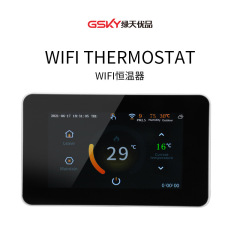 ترموستات Green Sky Premium الذكي - معيار الاتحاد الأوروبي | شاشة لمس ملونة | تحكم في تدفئة المياه والكهرباء