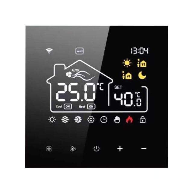 Indoor central air conditioning thermostat air conditioning floor heating integrated intelligent temperature control regulator APP voice control