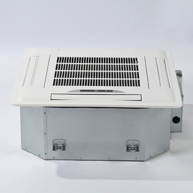 وحدة مروحة كاسيت | نظام تدفئة وتكييف هواء مثبت في السقف بتدفق هواء رباعي الاتجاهات